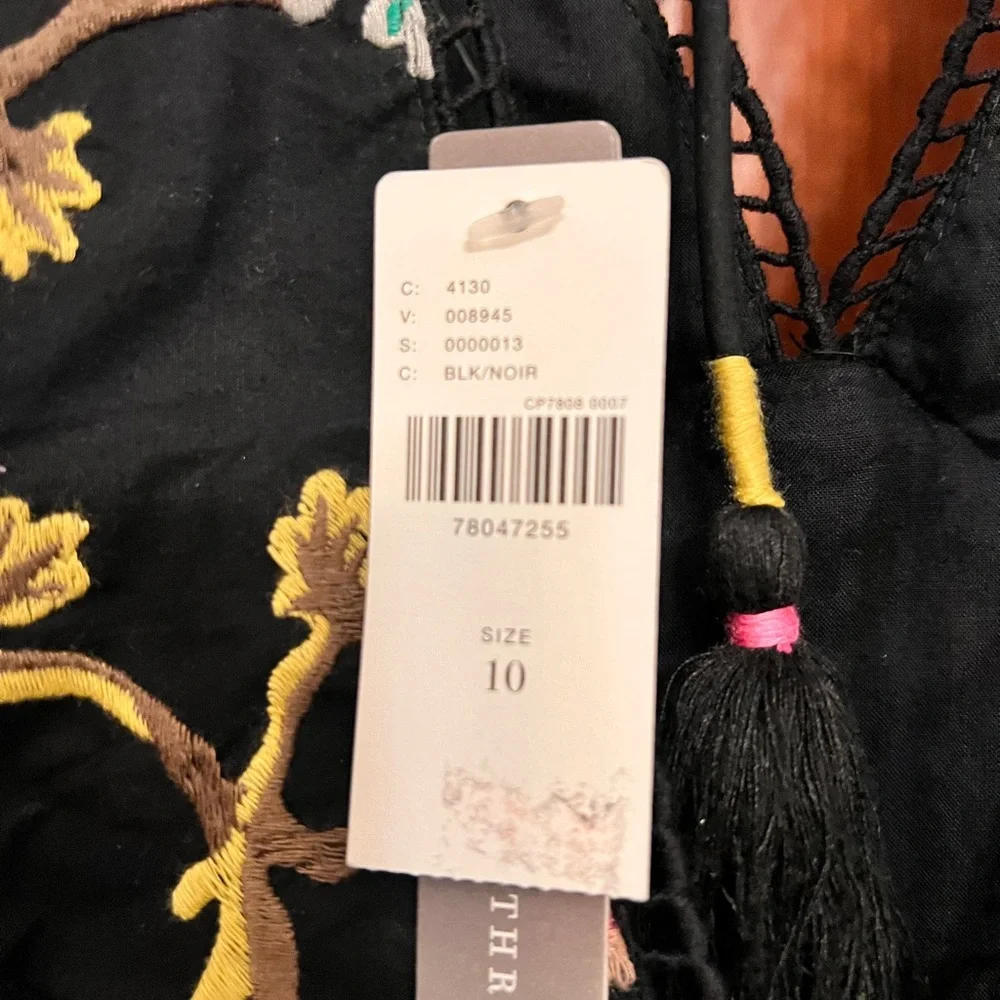 By Anthropologie Embroidered Mini Dress – NWT, Luxe Floral Detail